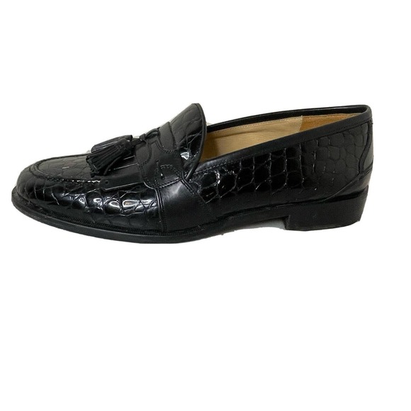 JOHNSTON & MURPHY Loafers US 8.5 M Black Patent Leather Croc Tassel Men’s Shoes main image 11